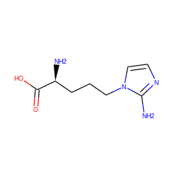 Nc1nccn1CCC[C@H](N)C(=O)O ZINC000038416635