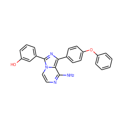 Nc1nccn2c(-c3cccc(O)c3)nc(-c3ccc(Oc4ccccc4)cc3)c12 ZINC000096168185