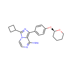 Nc1nccn2c(C3CCC3)nc(-c3ccc(O[C@@H]4CCCCO4)cc3)c12 ZINC000096168115