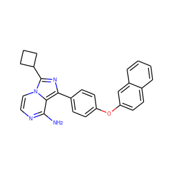 Nc1nccn2c(C3CCC3)nc(-c3ccc(Oc4ccc5ccccc5c4)cc3)c12 ZINC000096168221