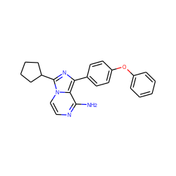 Nc1nccn2c(C3CCCC3)nc(-c3ccc(Oc4ccccc4)cc3)c12 ZINC000096168048