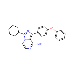 Nc1nccn2c(C3CCCCC3)nc(-c3ccc(Oc4ccccc4)cc3)c12 ZINC000096168046