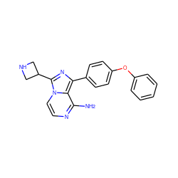 Nc1nccn2c(C3CNC3)nc(-c3ccc(Oc4ccccc4)cc3)c12 ZINC000096168049