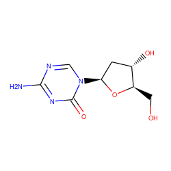 Nc1ncn([C@H]2C[C@H](O)[C@@H](CO)O2)c(=O)n1 ZINC000016929327