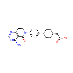 Nc1ncnc2c1C(=O)N(c1ccc([C@H]3CC[C@H](CC(=O)O)CC3)cc1)CC2 ZINC000254142519