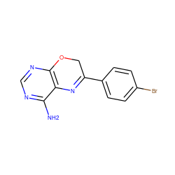 Nc1ncnc2c1N=C(c1ccc(Br)cc1)CO2 ZINC000169307712