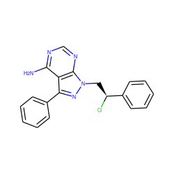 Nc1ncnc2c1c(-c1ccccc1)nn2C[C@H](Cl)c1ccccc1 ZINC000473134805