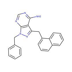 Nc1ncnc2c1c(Cc1cccc3ccccc13)nn2Cc1ccccc1 ZINC000071296190