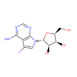 Nc1ncnc2c1c(I)cn2[C@@H]1O[C@@H](CO)[C@@H](O)[C@H]1O ZINC000003871140