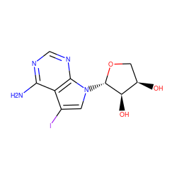 Nc1ncnc2c1c(I)cn2[C@@H]1OC[C@@H](O)[C@H]1O ZINC000013674233