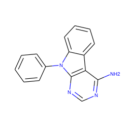 Nc1ncnc2c1c1ccccc1n2-c1ccccc1 ZINC000026671404