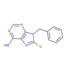 Nc1ncnc2c1nc(Br)n2Cc1ccccc1 ZINC000013492463