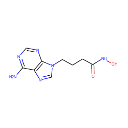 Nc1ncnc2c1ncn2CCCC(=O)NO ZINC000013860011