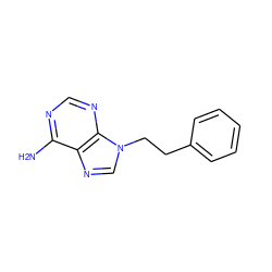 Nc1ncnc2c1ncn2CCc1ccccc1 ZINC000000158322