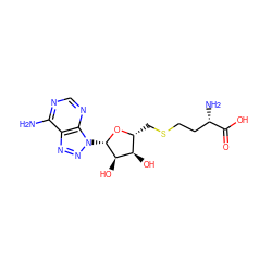 Nc1ncnc2c1nnn2[C@@H]1O[C@H](CSCC[C@H](N)C(=O)O)[C@@H](O)[C@H]1O ZINC000013522149