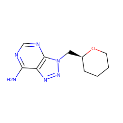 Nc1ncnc2c1nnn2C[C@@H]1CCCCO1 ZINC000084910619