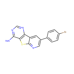 Nc1ncnc2c1sc1ncc(-c3ccc(Br)cc3)cc12 ZINC000299871394