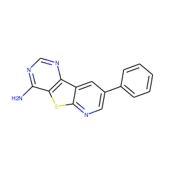 Nc1ncnc2c1sc1ncc(-c3ccccc3)cc12 ZINC000040835729