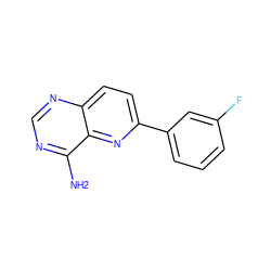 Nc1ncnc2ccc(-c3cccc(F)c3)nc12 ZINC000148833251