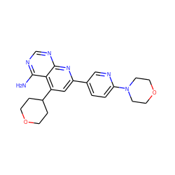 Nc1ncnc2nc(-c3ccc(N4CCOCC4)nc3)cc(C3CCOCC3)c12 ZINC000027986037