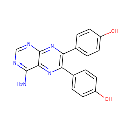 Nc1ncnc2nc(-c3ccc(O)cc3)c(-c3ccc(O)cc3)nc12 ZINC000028711036