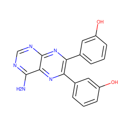 Nc1ncnc2nc(-c3cccc(O)c3)c(-c3cccc(O)c3)nc12 ZINC000028711053