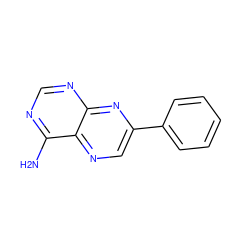 Nc1ncnc2nc(-c3ccccc3)cnc12 ZINC000004243470