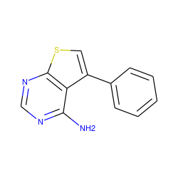 Nc1ncnc2scc(-c3ccccc3)c12 ZINC000020320970