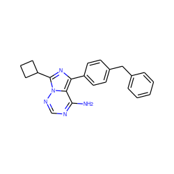 Nc1ncnn2c(C3CCC3)nc(-c3ccc(Cc4ccccc4)cc3)c12 ZINC000096168306