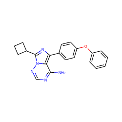 Nc1ncnn2c(C3CCC3)nc(-c3ccc(Oc4ccccc4)cc3)c12 ZINC000096168304