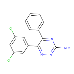 Nc1nnc(-c2cc(Cl)cc(Cl)c2)c(-c2ccccc2)n1 ZINC000084597082