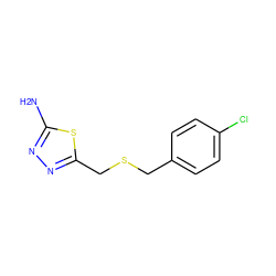 Nc1nnc(CSCc2ccc(Cl)cc2)s1 ZINC000000184288