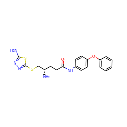 Nc1nnc(SC[C@@H](N)CCC(=O)Nc2ccc(Oc3ccccc3)cc2)s1 ZINC000040412579