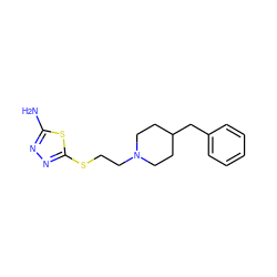 Nc1nnc(SCCN2CCC(Cc3ccccc3)CC2)s1 ZINC000027562461