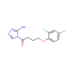 Nc1nncn1C(=O)CCCOc1ccc(Cl)cc1Cl ZINC000002862594