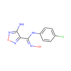 Nc1nonc1/C(=N/O)Nc1ccc(Cl)cc1 ZINC000004812114