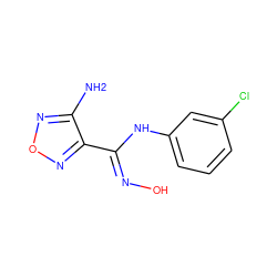 Nc1nonc1/C(=N/O)Nc1cccc(Cl)c1 ZINC000045301536