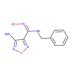 Nc1nonc1/C(=N\O)NCc1ccccc1 ZINC000012376387