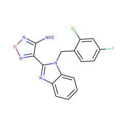 Nc1nonc1-c1nc2ccccc2n1Cc1ccc(F)cc1Cl ZINC000000035182