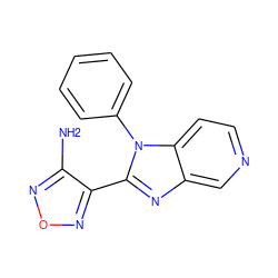 Nc1nonc1-c1nc2cnccc2n1-c1ccccc1 ZINC000028461610