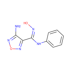 Nc1nonc1C(=NO)Nc1ccccc1 ZINC000000494148