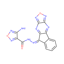 Nc1nonc1C(=O)N/N=C1/c2ccccc2-c2nc3nonc3nc21 ZINC000101537453