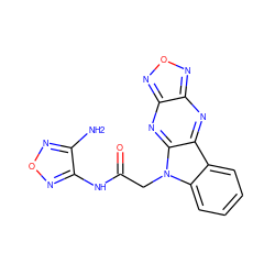 Nc1nonc1NC(=O)Cn1c2ccccc2c2nc3nonc3nc21 ZINC000474605273