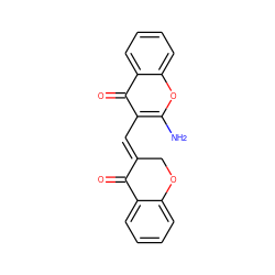 Nc1oc2ccccc2c(=O)c1/C=C1\COc2ccccc2C1=O ZINC000299862021