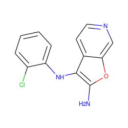 Nc1oc2cnccc2c1Nc1ccccc1Cl ZINC000222930302