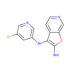 Nc1oc2cnccc2c1Nc1cncc(Cl)c1 ZINC000222978010