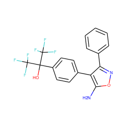 Nc1onc(-c2ccccc2)c1-c1ccc(C(O)(C(F)(F)F)C(F)(F)F)cc1 ZINC000028568067