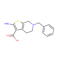 Nc1sc2c(c1C(=O)O)CCN(Cc1ccccc1)C2 ZINC000019974552