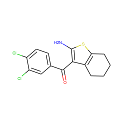 Nc1sc2c(c1C(=O)c1ccc(Cl)c(Cl)c1)CCCC2 ZINC000001661889