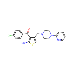 Nc1scc(CN2CCN(c3ccccn3)CC2)c1C(=O)c1ccc(Cl)cc1 ZINC000040953957